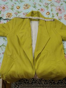 Chartreuse Wool Blend Coat