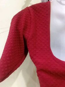 Red Cropped Blouse
