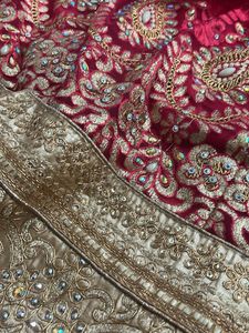 Stunning Red &amp; Gold Lehenga Choli Set
