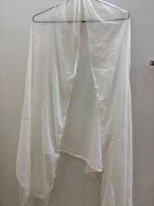 White Chiffon Embroidered Dupatta