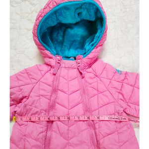 Pink Padded Baby Snowsuit