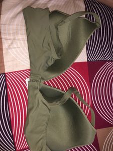 Soft Padded Green Bra