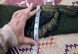 Olive Green Cardigan with embroidery on sleeves✨✨