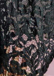 Floral Print T-Shirt with Lace Detail back