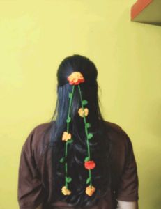 Handmade hair Long tie crochet 🧶
