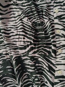 Zebra Print Short Sleeve baddie Dress