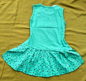 Kids Green Sleeveless Dress