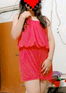 Red Sleeveless Romper