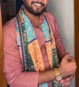 peach kurta set men