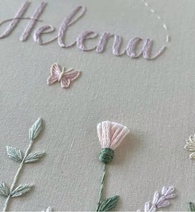 Customisable Hand Embroidered Name Hoop