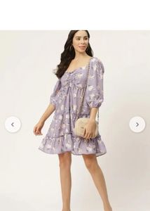 Floral Print Tiered Mini Dress