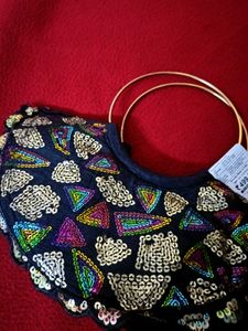 Festive Handbag/ Clutch Bag - black