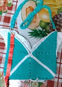 Crocheted Butterfly Crossbody Bag