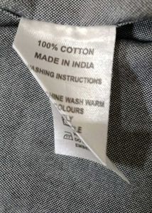 Men's Grey Button-Down Shirt