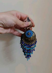 Bohemian Beaded Jhumka Earrings