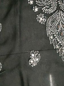 Elegant Black Chikankari Kurta✨🤍🖤