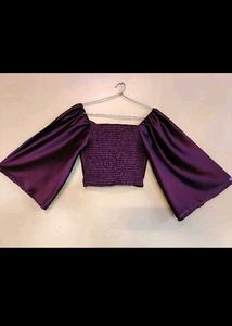 Stylish Purple Crop Top