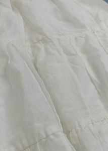 White Tiered Mini Skirt