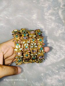 Exquisite Kundan Stone Bangles