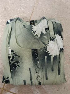 Light Green Printed Kurta