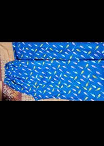 Blue Patterned Nightsuit Set