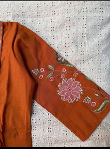 Rust coloured embroidered Suit Set