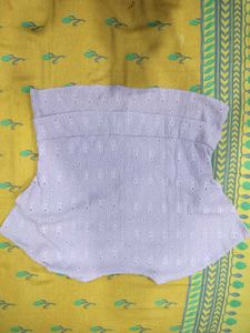 Lavender Eyelet Cropped Top