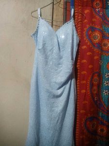 Sparkling Baby Blue Evening Dress