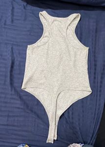 Casual Sleeveless Ribbed Bodysuit