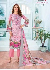 Pink Floral Pakistani suit