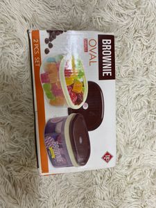 Brownie Oval Containers (2 Pc Set) - set of 3 boxe
