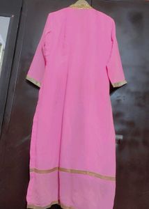 Pink Partywear Kurti For 42 Bust