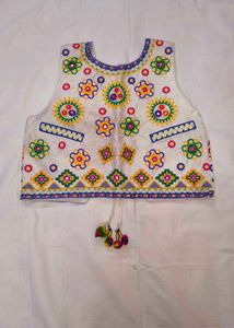 Embroidered handmade Ethnic white navratri Jacket