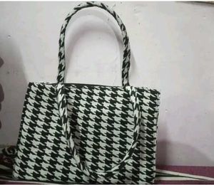 Houndstooth Tote Bag
