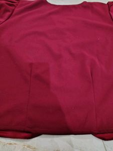 brand new Maroon Top with Butterfly Embellishments