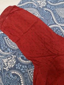 Chic Polka Dot Red Blouse