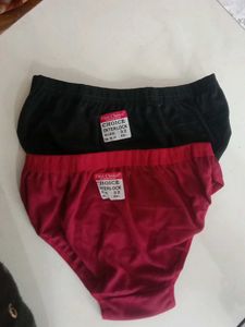 First Choice Maroon black Cotton Briefs 2 pis