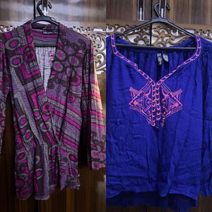 Combo 2 Abstract Tops - Blue &amp; Purple