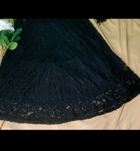 Black Net Off Shoulder Dress