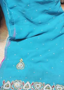 Stone Work Party Wear Saree