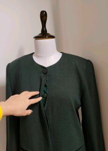 Classic Formal Shirt Coat With Padded Shoulders