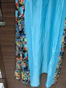 Blue Printed Gown
