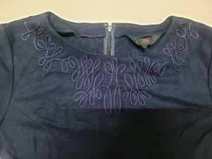 Navy Blue Long Sleeve Dress