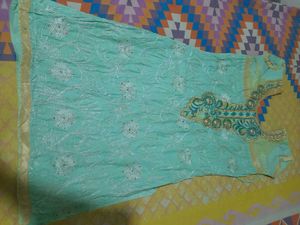 Elegant Mint Green Embroidered Kurta