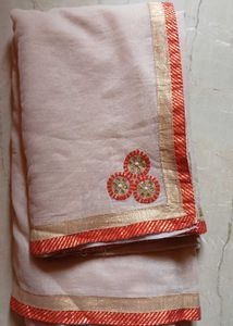 Elegant Saree with Embroidered Border