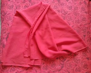 Elegant Red Saree with Printed Blouse