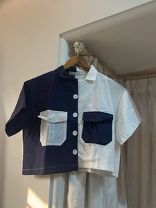 Color Block Short Sleeve Shirt