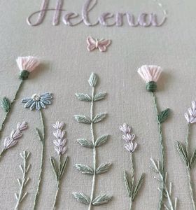 Customisable Hand Embroidered Name Hoop