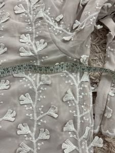 Sheer Floral Embellished Blouse