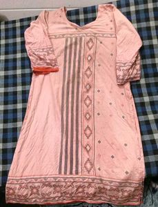 Stylish Pink Kurta with White Pants